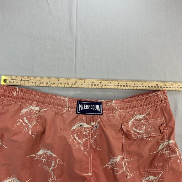 Vilebrequin Shorts Men's XXXL Pink Coral Beach Swim Trunks Lined Drawstring - Picture 8 of 9